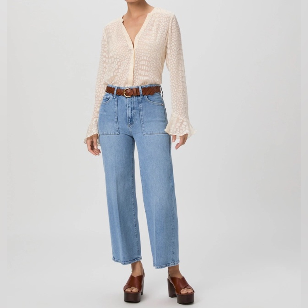 PAIGE Anessa Wide Leg Jean - Marlena 27” inseam